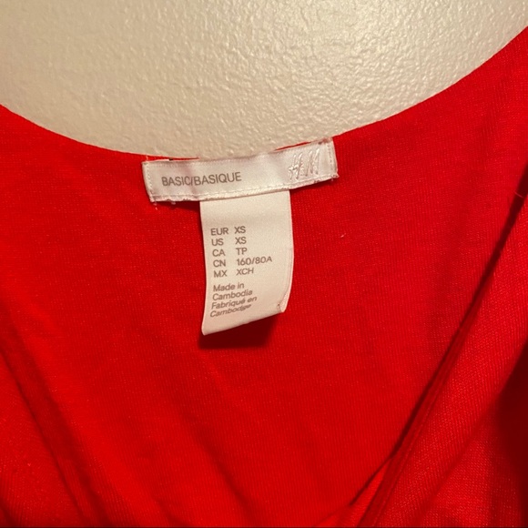 H&M basic red A-line dress tank top style - Picture 3 of 3